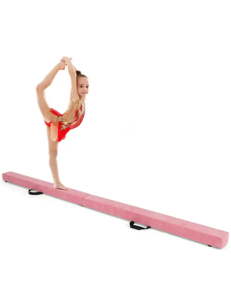 Folding Gymnastics Mat and Portable Floor Balance Beam Set - Yoga & Gym Mats