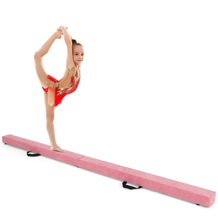 Folding Gymnastics Mat and Portable Floor Balance Beam Set - Yoga & Gym Mats
