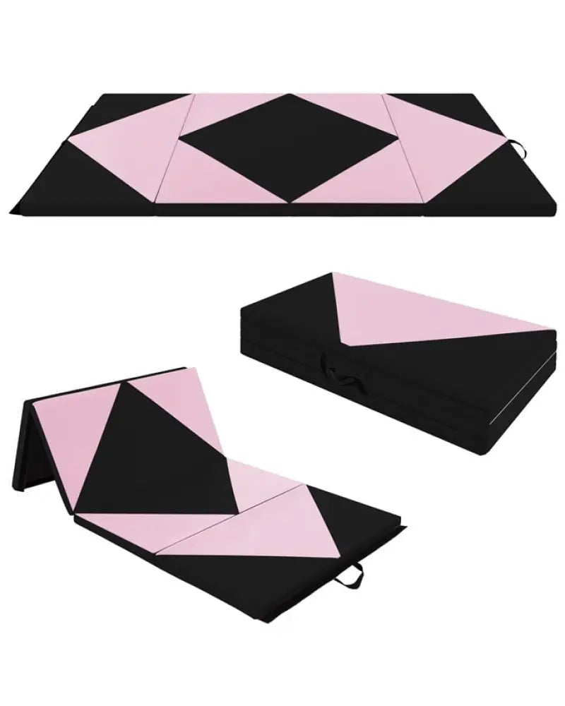 Folding Gymnastics Mat and Portable Floor Balance Beam Set - Yoga & Gym Mats