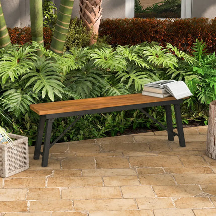 Folding Picnic Bench Set Rectangular Acacia Wood Dining Camping BBQ Benches - Outdoor Benches