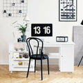 Folding Sewing Table Shelves Storage Cabinet Craft Cart with Wheels-White - White - Sewing Tables