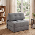 Folding Sofa Bed with Pillow and Back Support for Living Room-Gray - Gray - Sofas & Loveseats