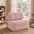 Folding Sofa Bed with Pillow and Back Support for Living Room-Pink - Pink - Sofas & Loveseats