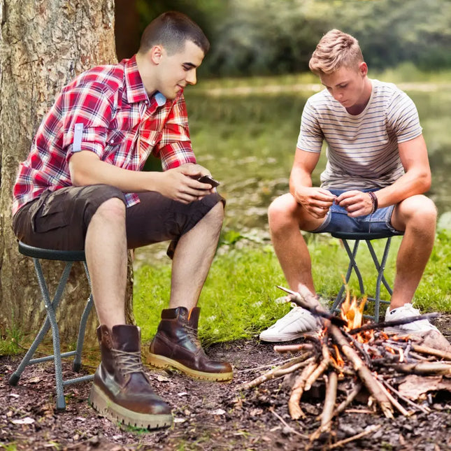 Folding Stool with Built-in Handle for Adults-2 Pieces - Camping Furniture