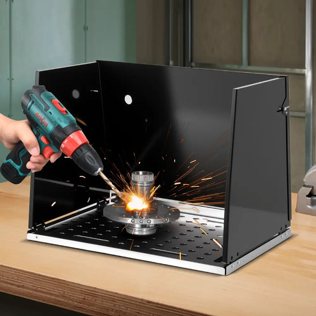 Folding Welding Table Accessories for Workbench Desktop with Perforated Panel - Garages