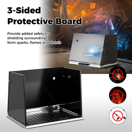 Folding Welding Table Accessories for Workbench Desktop with Perforated Panel - Garages