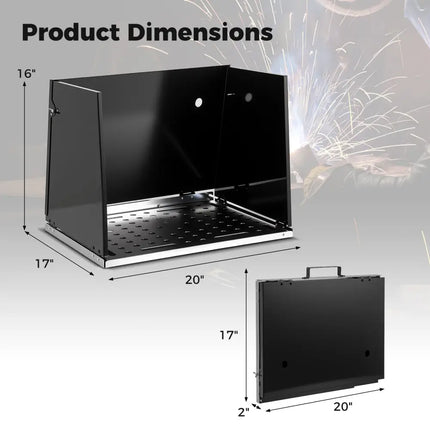 Folding Welding Table Accessories for Workbench Desktop with Perforated Panel - Garages