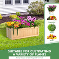Folding Wooden Raised Garden Bed with Removable Bottom for Herbs Fruits Flowers - Natural - Raised Garden Beds