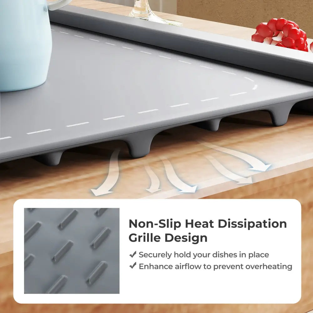 Food Warming Mat Rollable and Portable Electric Warming Tray with Fasting Heating-Gray - Gray - Food Warmers & Burners