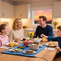 Food Warming Mat Rollable and Portable Electric Warming Tray with Fasting Heating-Blue Costway