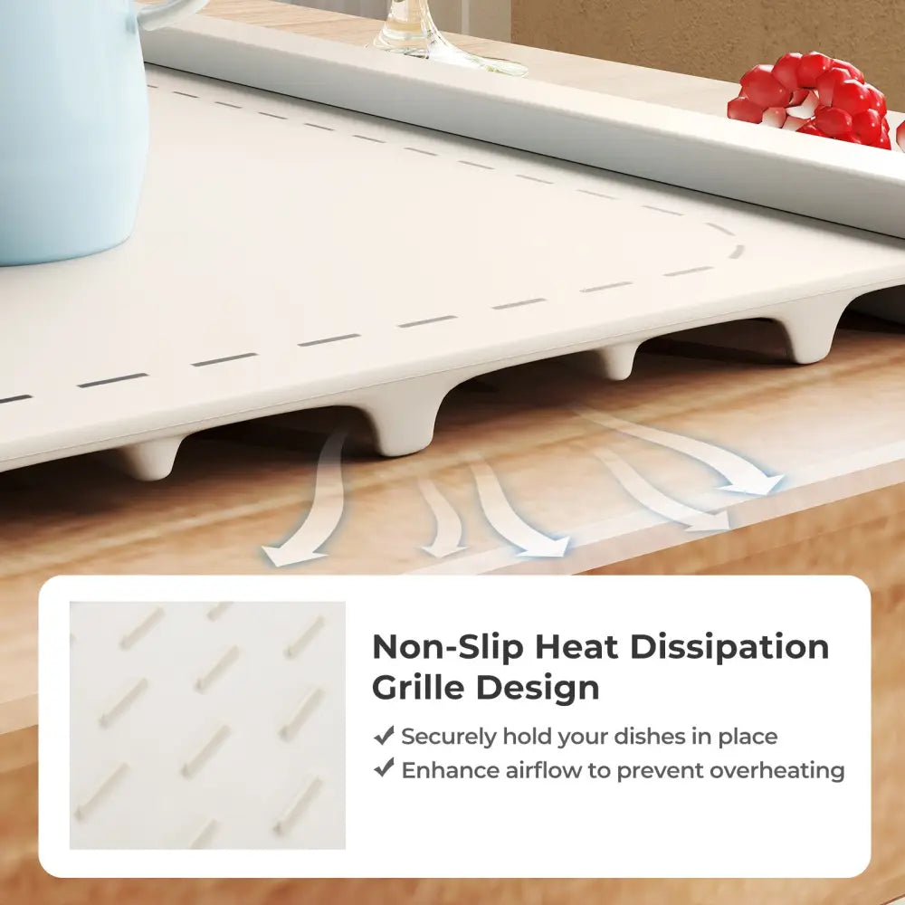 Food Warming Mat Rollable and Portable Electric Warming Tray with Fasting Heating-Beige - Beige - Food Warmers & Burners
