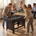 Foosball Table Competition Full Size Soccer Game Table with 22 Players-Black - Black - Game Room