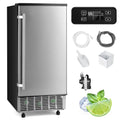 Free-Standing Built-In Undercounter Ice Maker-Silver - Silver - Ice Makers