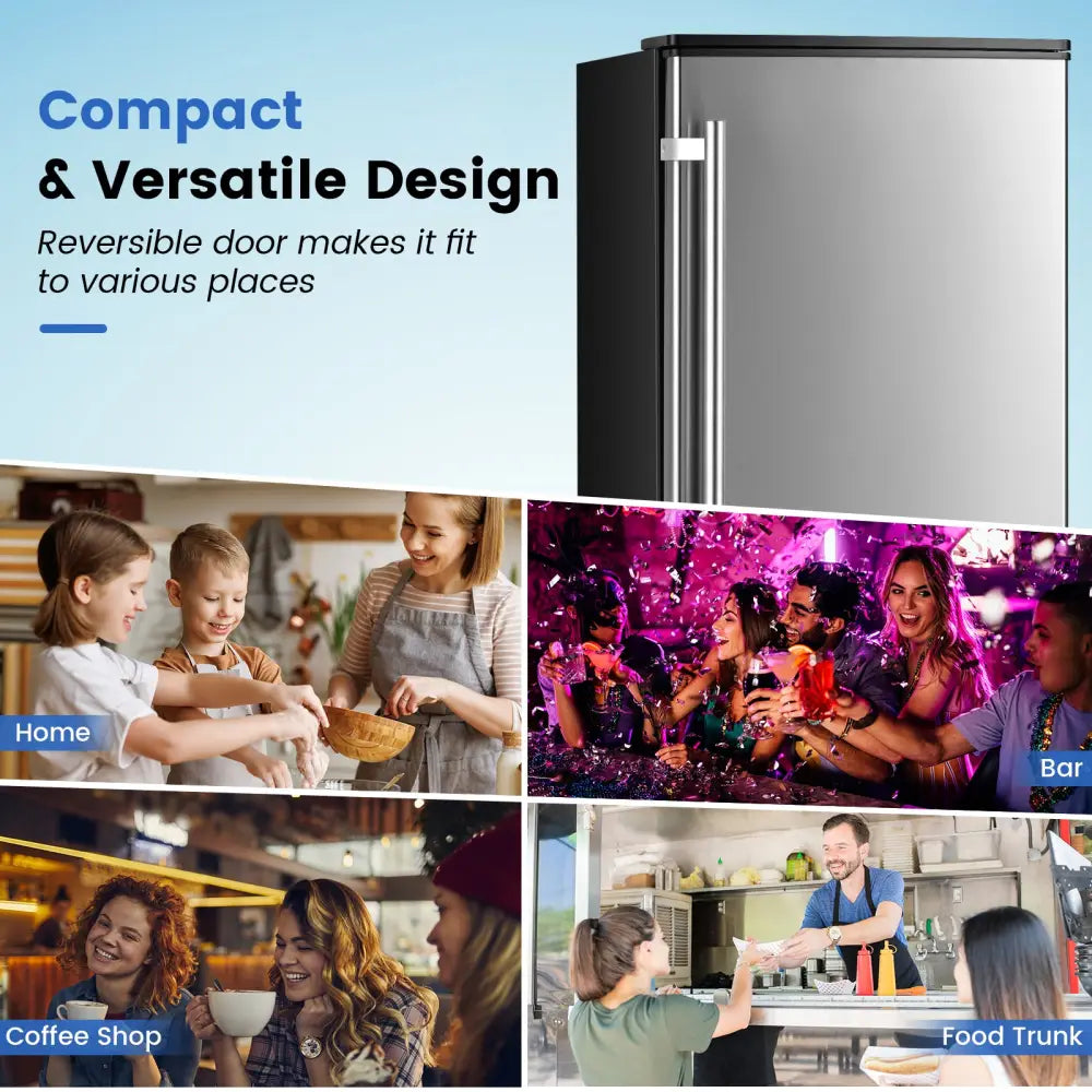 Free-Standing Built-In Undercounter Ice Maker-Silver - Silver - Ice Makers