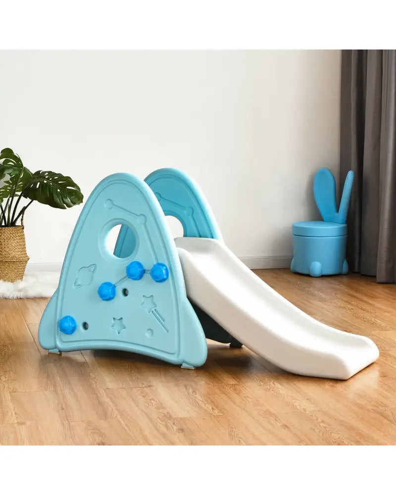Freestanding Baby Slide Indoor First Play Climber Slide Set for Boys Girls-Blue - Blue - Climbers & Slides