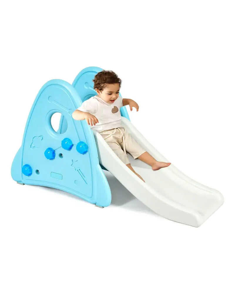 Freestanding Baby Slide Indoor First Play Climber Slide Set for Boys Girls-Blue - Blue - Climbers & Slides