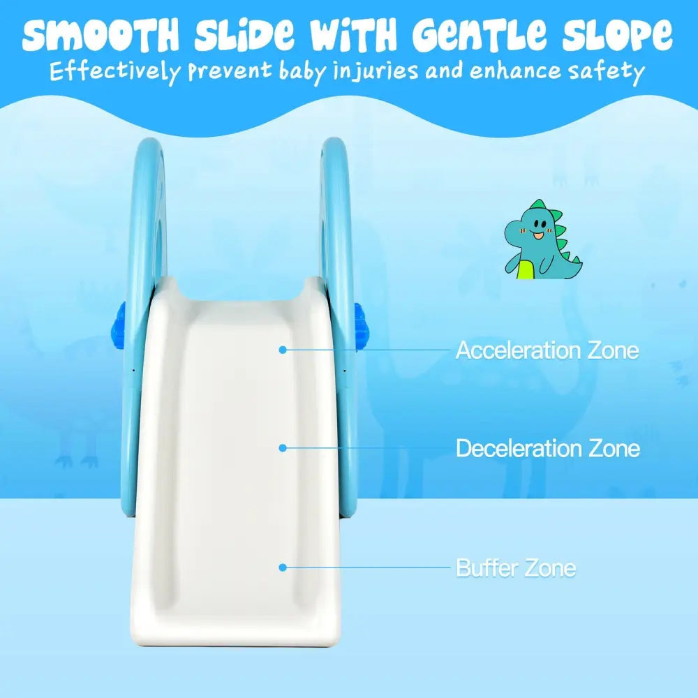 Freestanding Baby Slide Indoor First Play Climber Slide Set for Boys Girls-Blue - Blue - Climbers & Slides
