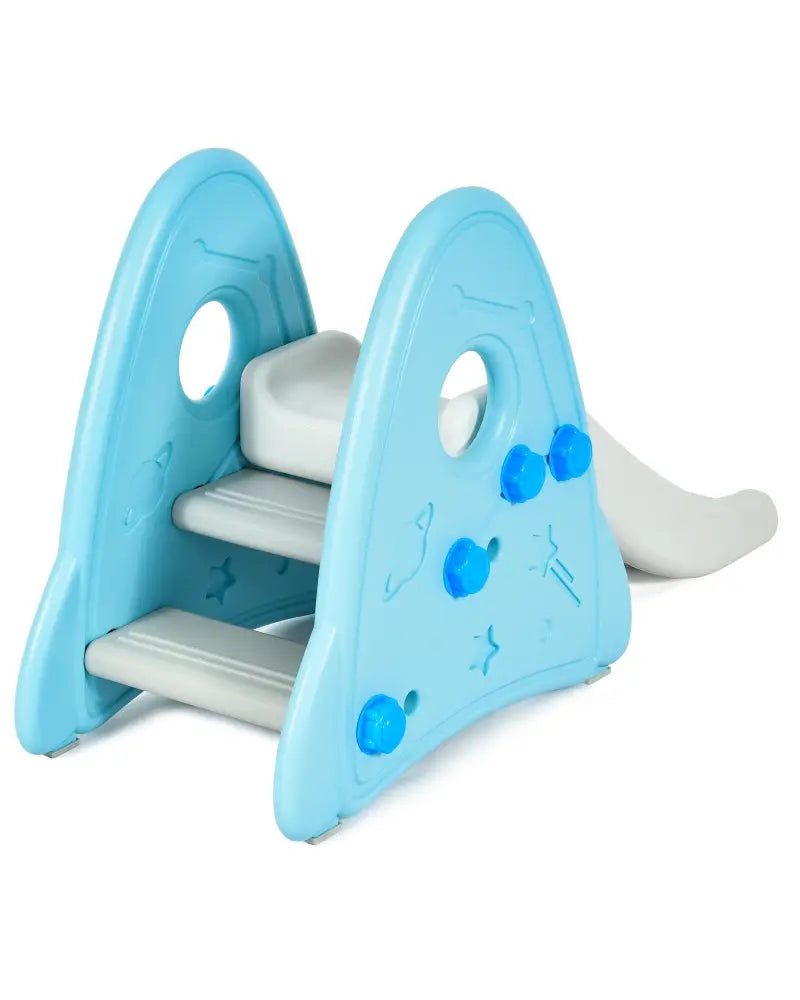 Freestanding Baby Slide Indoor First Play Climber Slide Set for Boys Girls-Blue - Blue - Climbers & Slides