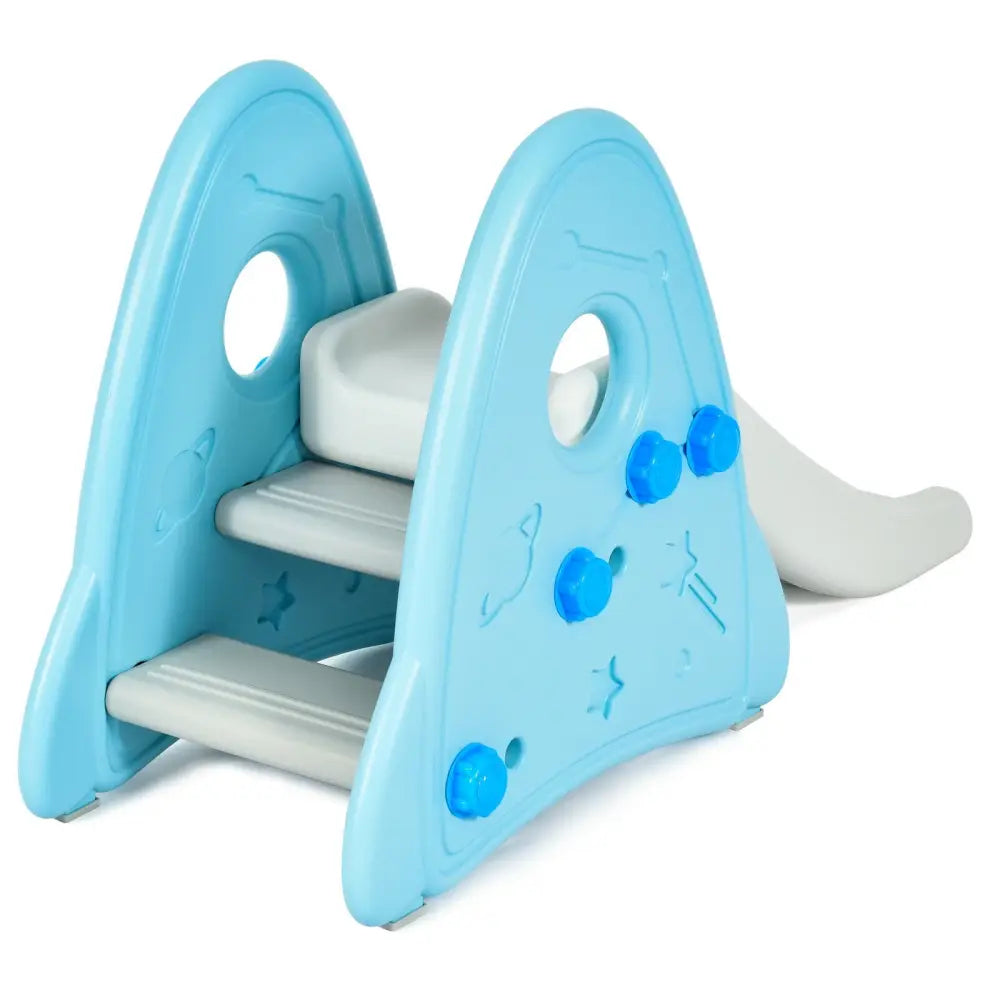 Freestanding Baby Slide Indoor First Play Climber Slide Set for Boys Girls-Blue - Blue - Climbers & Slides