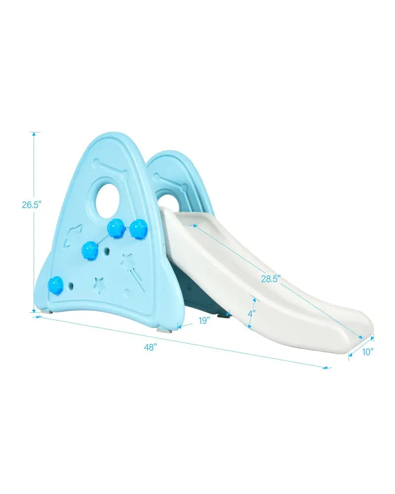 Freestanding Baby Slide Indoor First Play Climber Slide Set for Boys Girls-Blue - Blue - Climbers & Slides