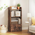 Freestanding Bookshelf with 3-Tier Open Shelf-Rustic Brown - Rustic Brown - Bookcases
