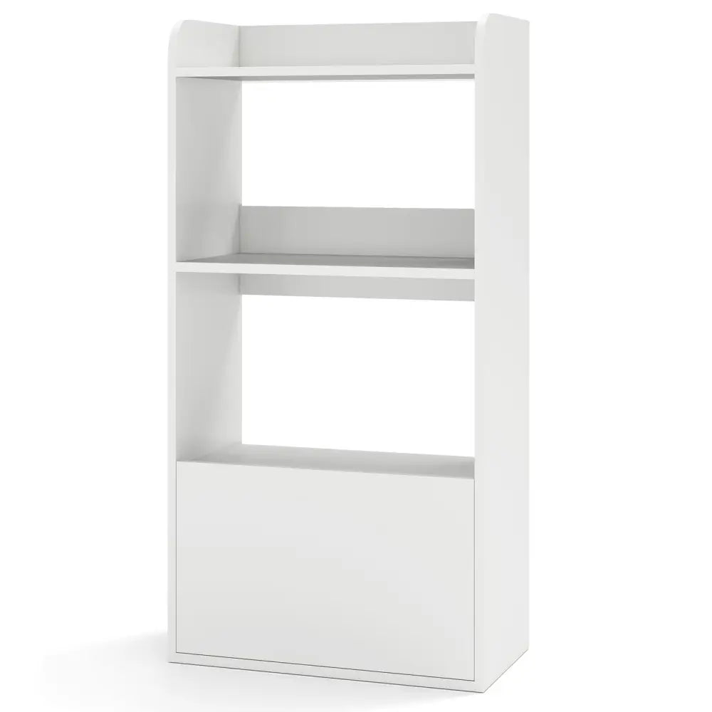 Freestanding Bookshelf with 3-Tier Open Shelf-White - White - Bookcases