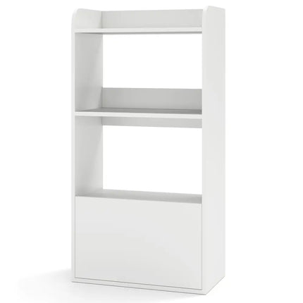 Freestanding Bookshelf with 3-Tier Open Shelf-White - White - Bookcases