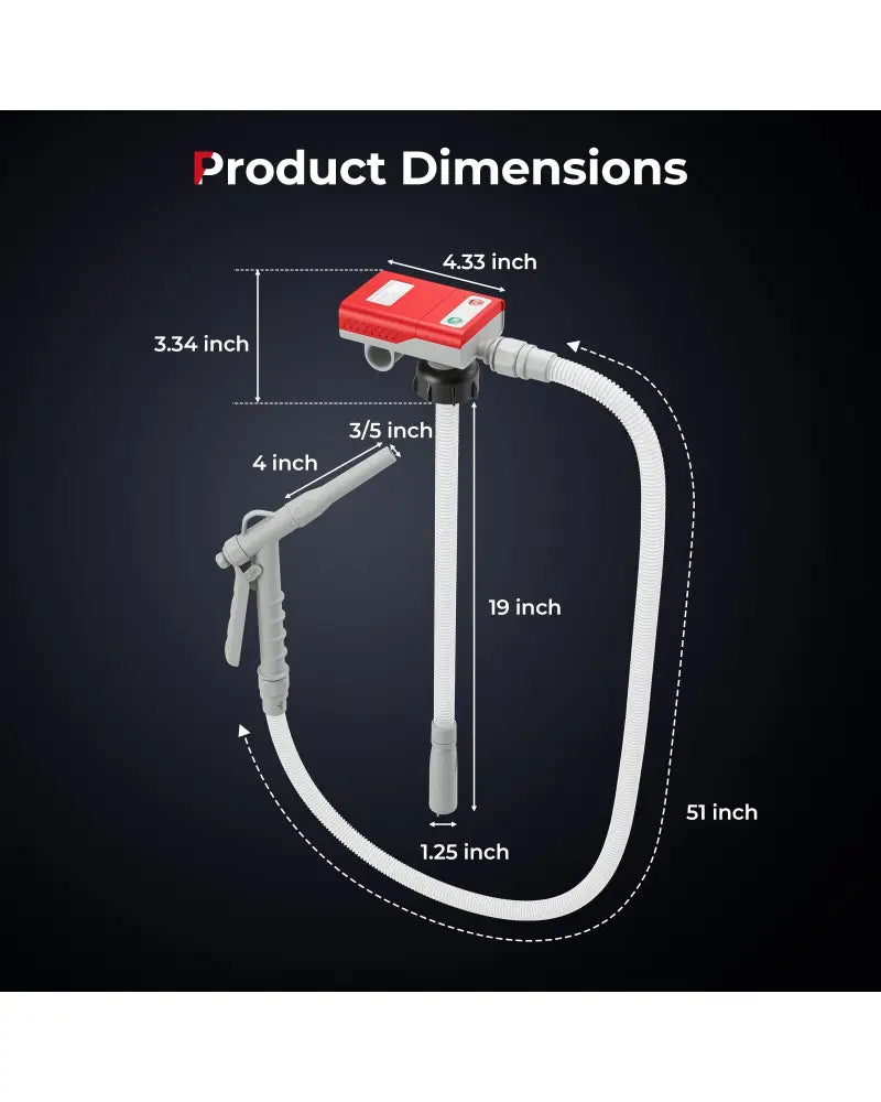 Fuel Transfer Pump with Nozzle for Flow Control and Stop - Sheds & Outdoor Storage