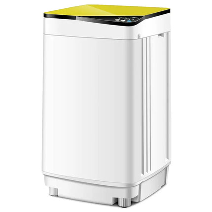 Full - automatic Washing Machine 7.7 lbs Washer / Spinner Germicidal - Yellow - Oasis Home Essentials