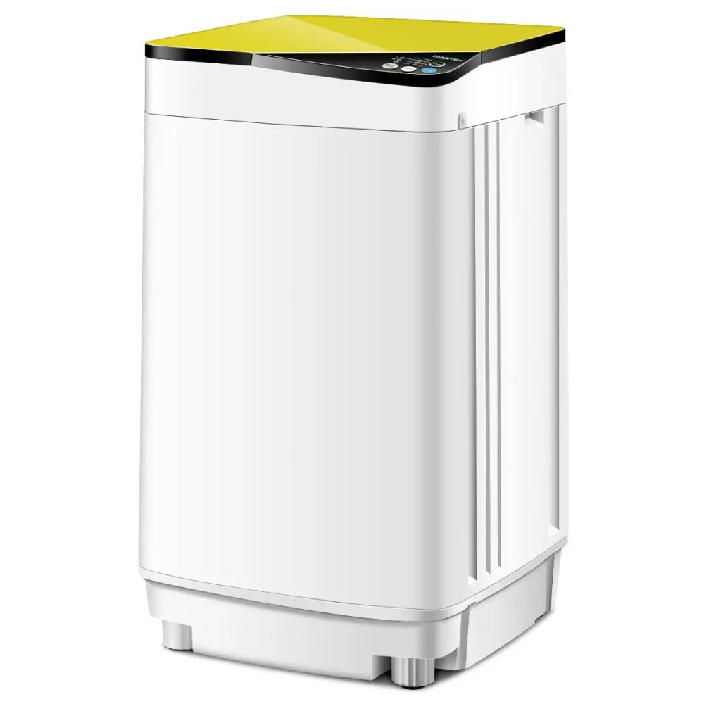 Full - automatic Washing Machine 7.7 lbs Washer / Spinner Germicidal - Yellow - Oasis Home Essentials