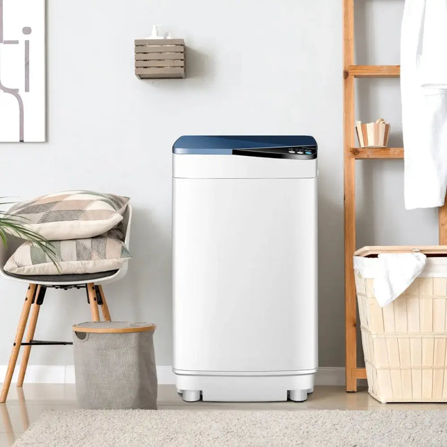 Full-automatic Washing Machine 7.7 lbs Washer / Spinner Germicidal-Blue Costway