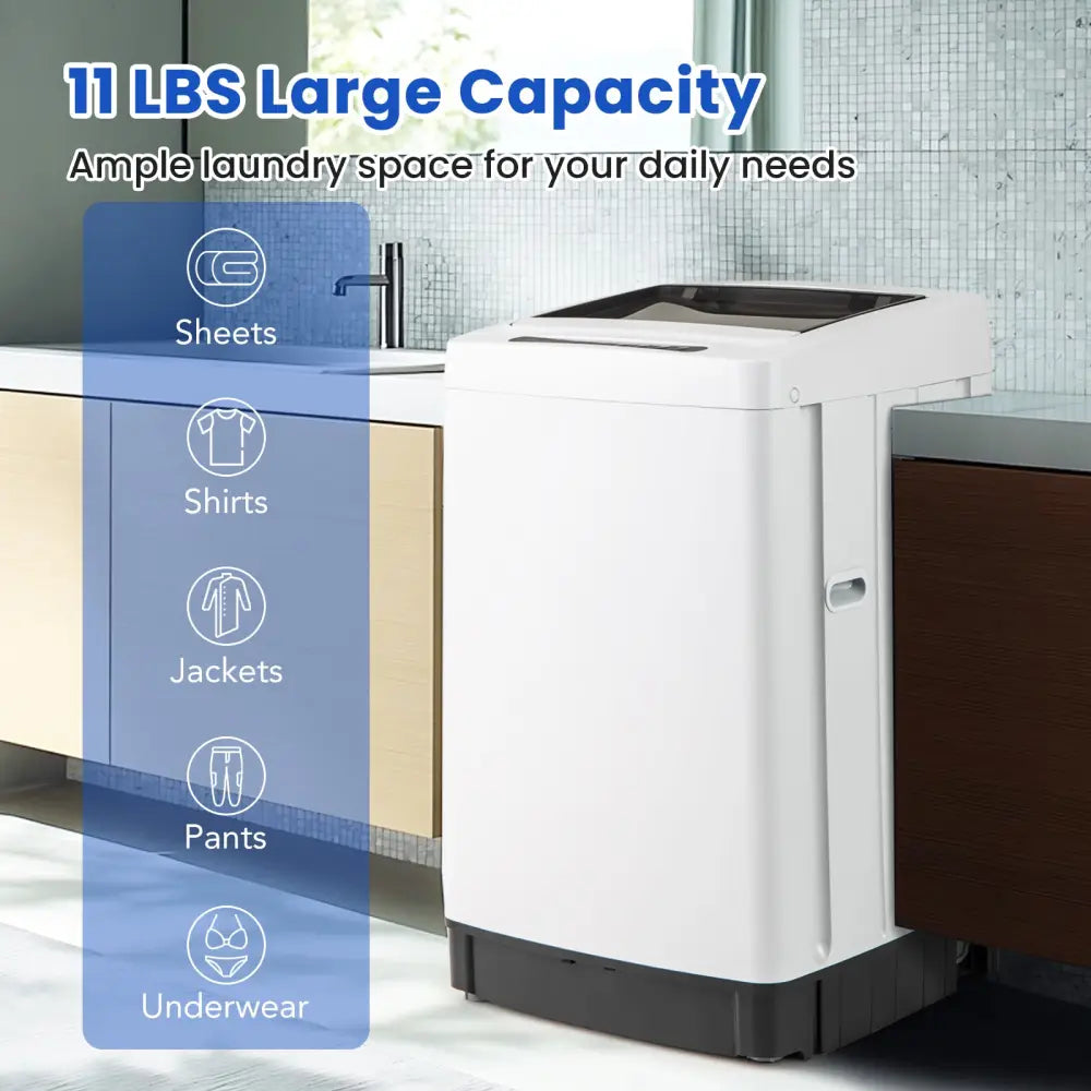 Full-Automatic Washing Machine Washer and Spin Combo-White - White - Washing Machines