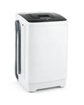 Full Automatic Washing Machine with 8 Preset Programs 6 Water Levels and Built-in Drain Pump-White - White - Washing