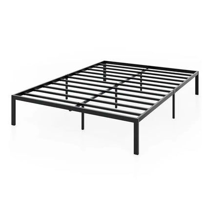Full/Queen/King Size Metal Bed Frame Heavy Duty Support Slats Mattress Foundation-Full Size - Black - Simple Bed Frame