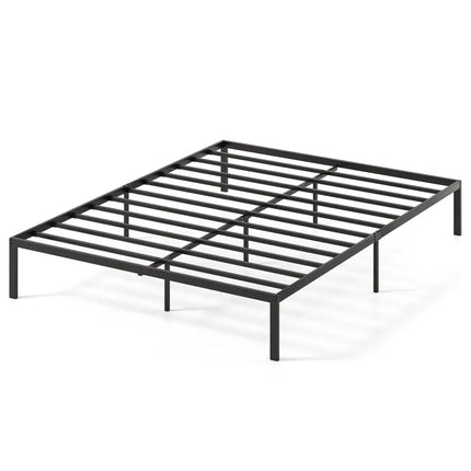 Full/Queen/King Size Metal Bed Frame Heavy Duty Support Slats Mattress Foundation-Queen Size - Black - Simple Bed Frame
