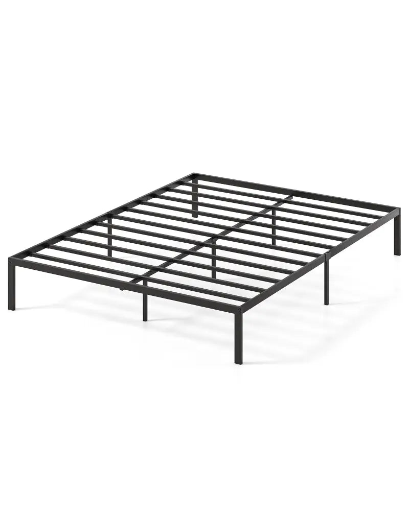 Full/Queen/King Size Metal Bed Frame Heavy Duty Support Slats Mattress Foundation-Queen Size - Black - Simple Bed Frame