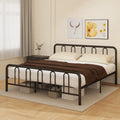 Full/Queen Size Metal Bed Frame with Headboard and Footboard-King Size - Simple Bed Frame