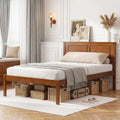 Full/Queen/Twin Size Bed Frame Farmhouse Wooden Platform Bed with Headboard-Twin Size - Simple Bed Frame