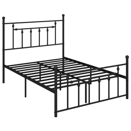Full/Queen/Twin Size Heavy-duty Metal Bed Frame with Headboard-Full Size - Black - Simple Bed Frame