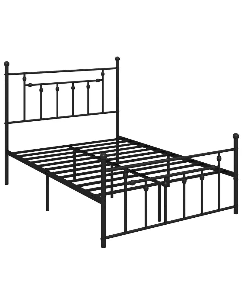 Full/Queen/Twin Size Heavy-duty Metal Bed Frame with Headboard-Full Size - Black - Simple Bed Frame