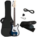 Full Size 4 String Electric Bass Guitar with Strap Bag-Blue - Blue - Guitar & Strings