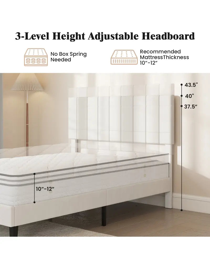 Full Size Velvet Upholstered Platform Bed Frame - Simple Bed Frame