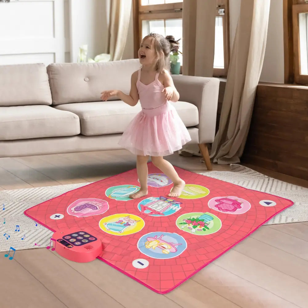 Fun Dance Mat for Kids Dance Pad Game Toy - Pink - Pianos & Keyboards