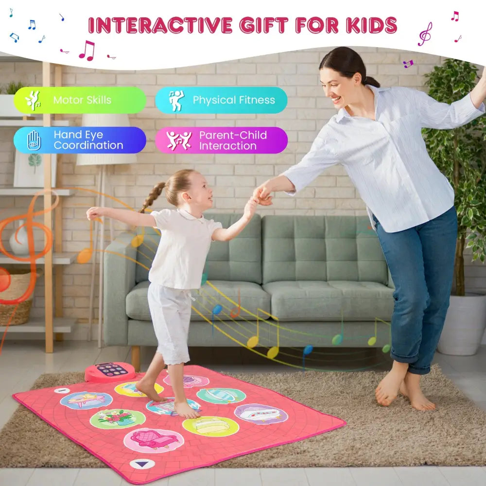 Fun Dance Mat for Kids Dance Pad Game Toy - Pink - Pianos & Keyboards