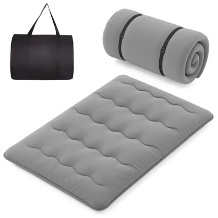 Futon Mattress with Washable Cover and Carry Bag-Full Size - Gray - Mattresses