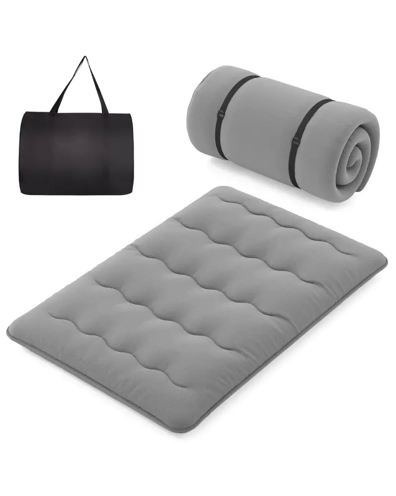 Futon Mattress with Washable Cover and Carry Bag-Full Size - Gray - Mattresses