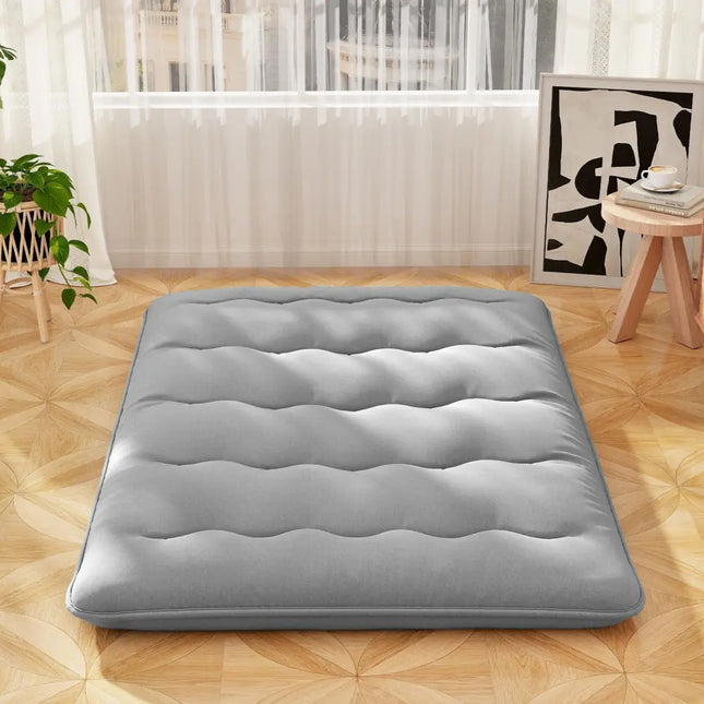 Futon Mattress with Washable Cover and Carry Bag-Full Size - Gray - Mattresses