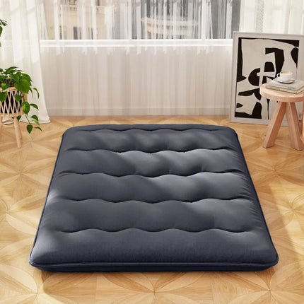 Futon Mattress with Washable Cover and Foldable Mat-Full Size - Black - Mattresses