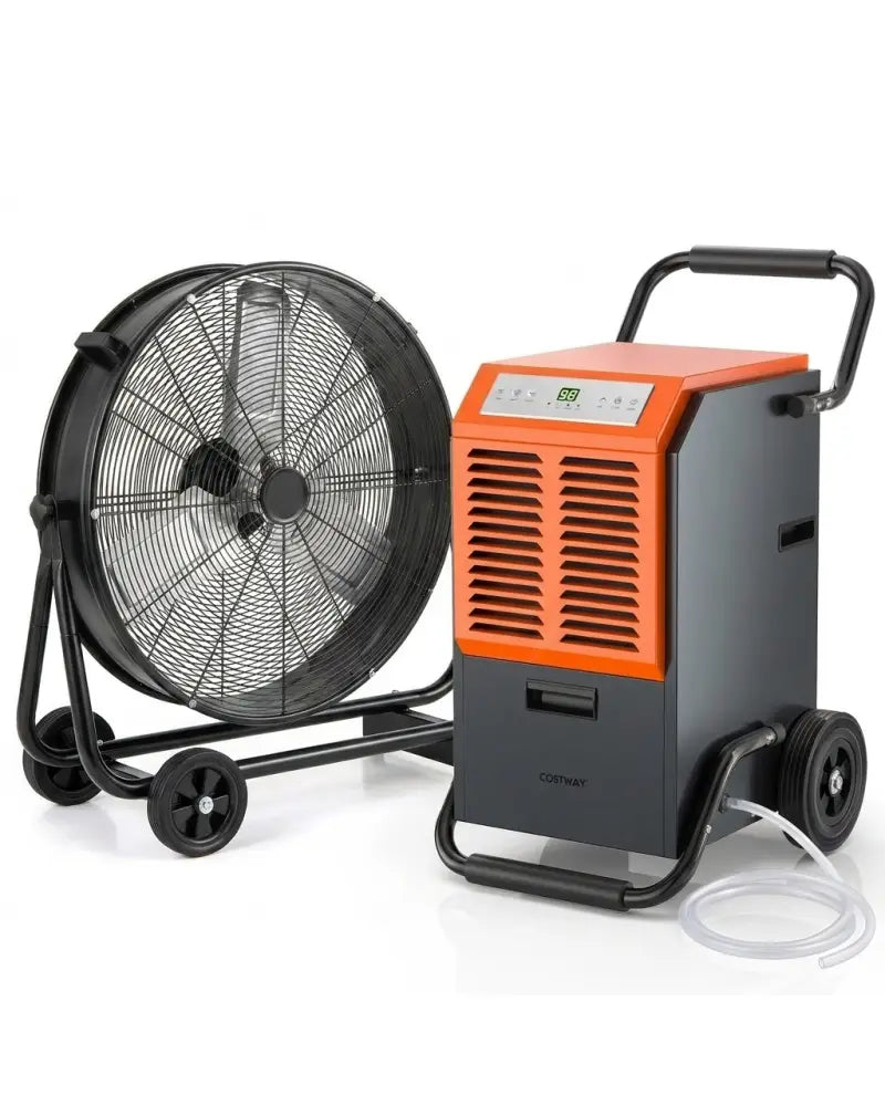 Garage & Warehouse Climate Control Bundle: Dehumidifier + Industrial Drum Fan - Climate Control Appliances