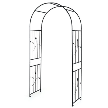Garden Arch 87 Inches Tall Heavy Duty Metal Arbor Trellis Archway for Climbing Plants - Outdoor Decor